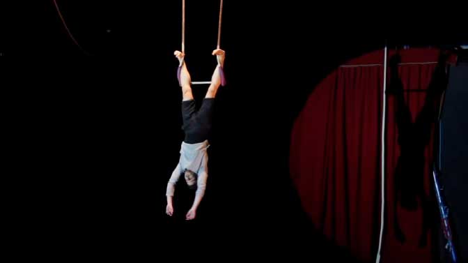 fixed trapeze act
